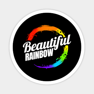 Beautiful Rainbow Colors Logo LGBTQ Pride Month Magnet